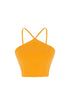 Cross Strap Marigold Crop Top